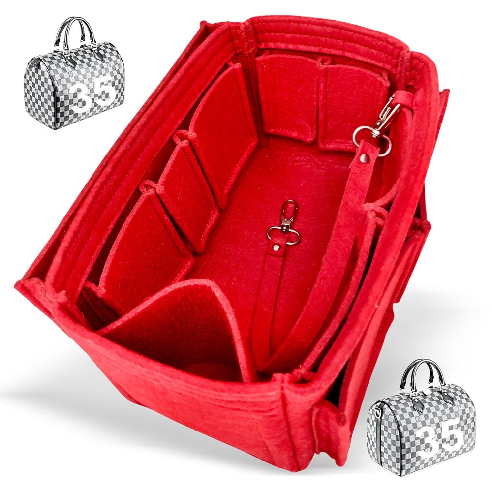 🤩🙀🦄AlgorithmBags for Speedy 35 LV Purse Organizer Insert Cherry Red